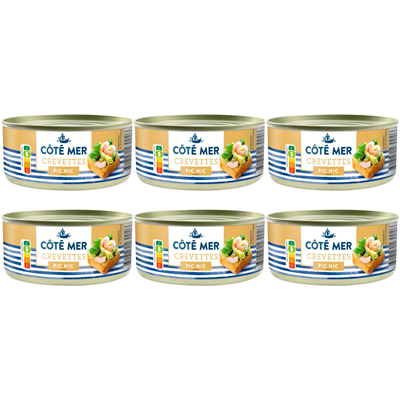 Crevettes pic nic lot de 12 boîtes de 105g Côté Mer