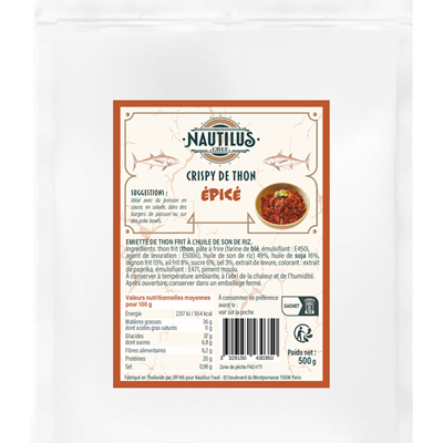 Crispy de thon épicé lot de 2 poches de 500g Nautilus