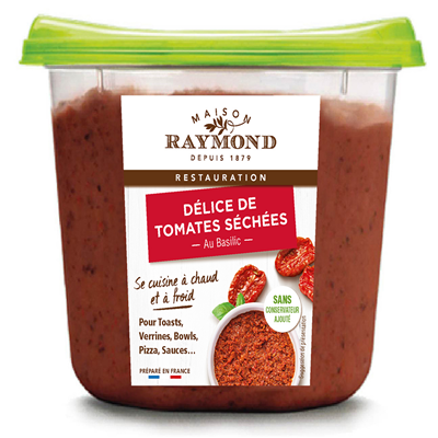 Délice de tomates séchées au basilic lot de 4 barquettes de 780g Maison Raymond