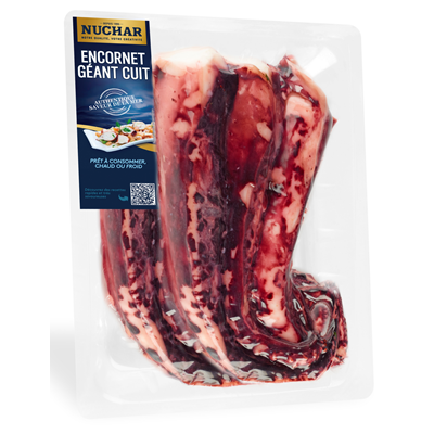Pattes Encornet géant entier cuit lot de 6 barquettes de 650g Itsaluz/Nuchar