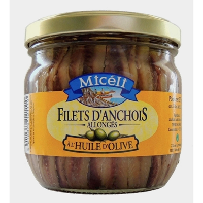 Filet d'anchois VHO lot de 2 bocaux de 375g Miceli