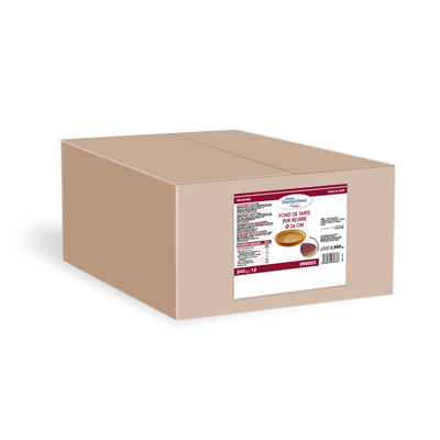 Fond de tarte sablé pur beurre 24 cm 12 pièces de 240g Jean Ducourtieux