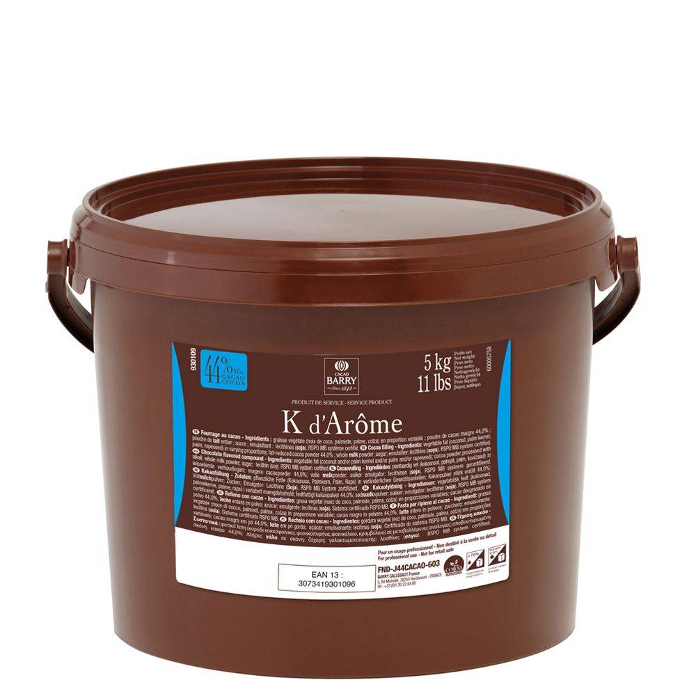 Fourrage au cacao K Arôme sceau 5 kg Cacao Barry