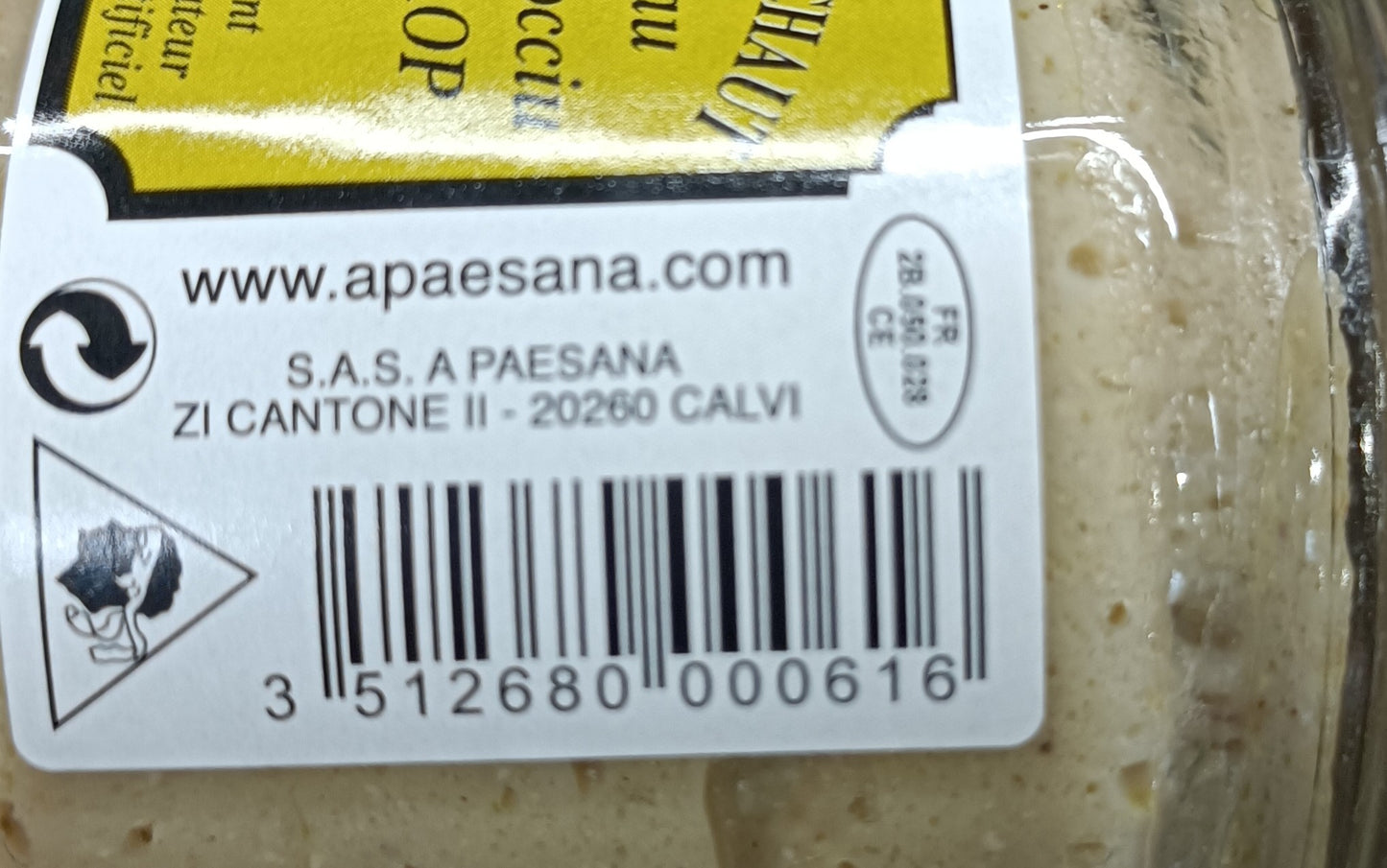 Crème d'artichaut au Brocciu AOP lot de 12 pots de 180g A. Paesana