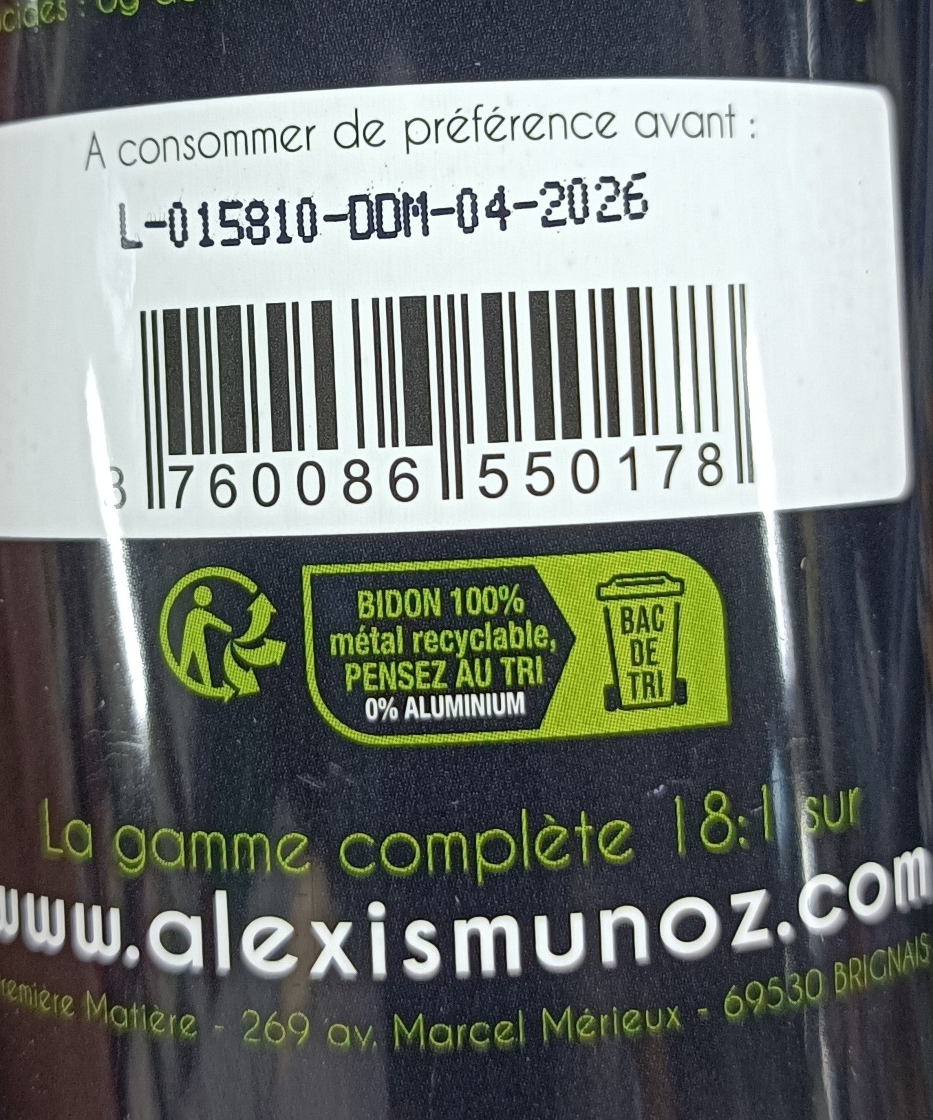 Huile d'olive vierge extra fruits maturés 75cl Alexis Munoz