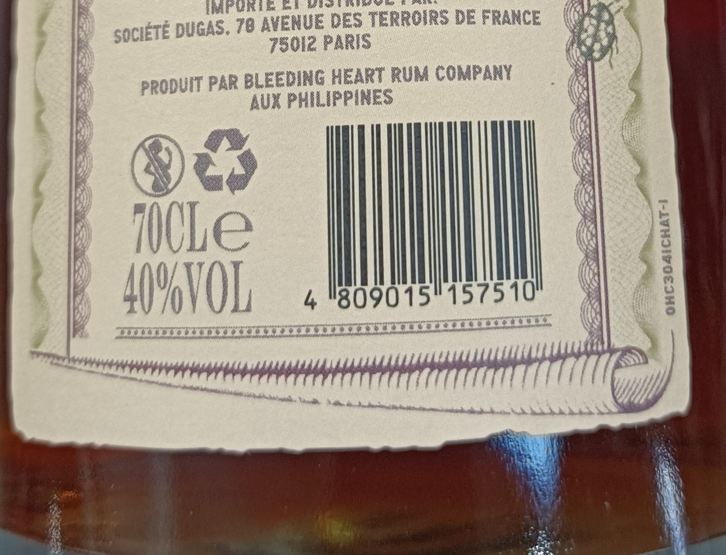 Rhum 7 ans 40° 70 cl Don Papa