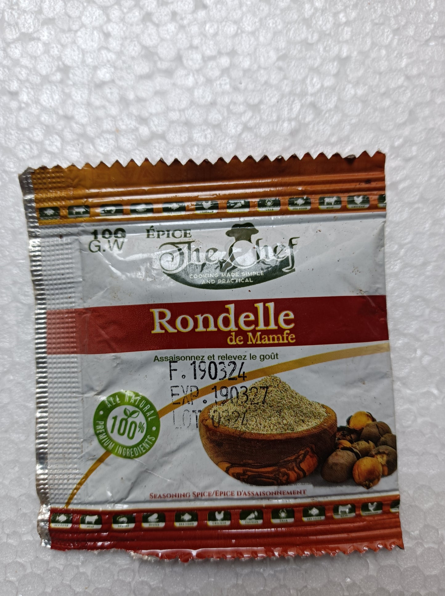 Rondelle de Mamfé moulue 3 sachets de 10g