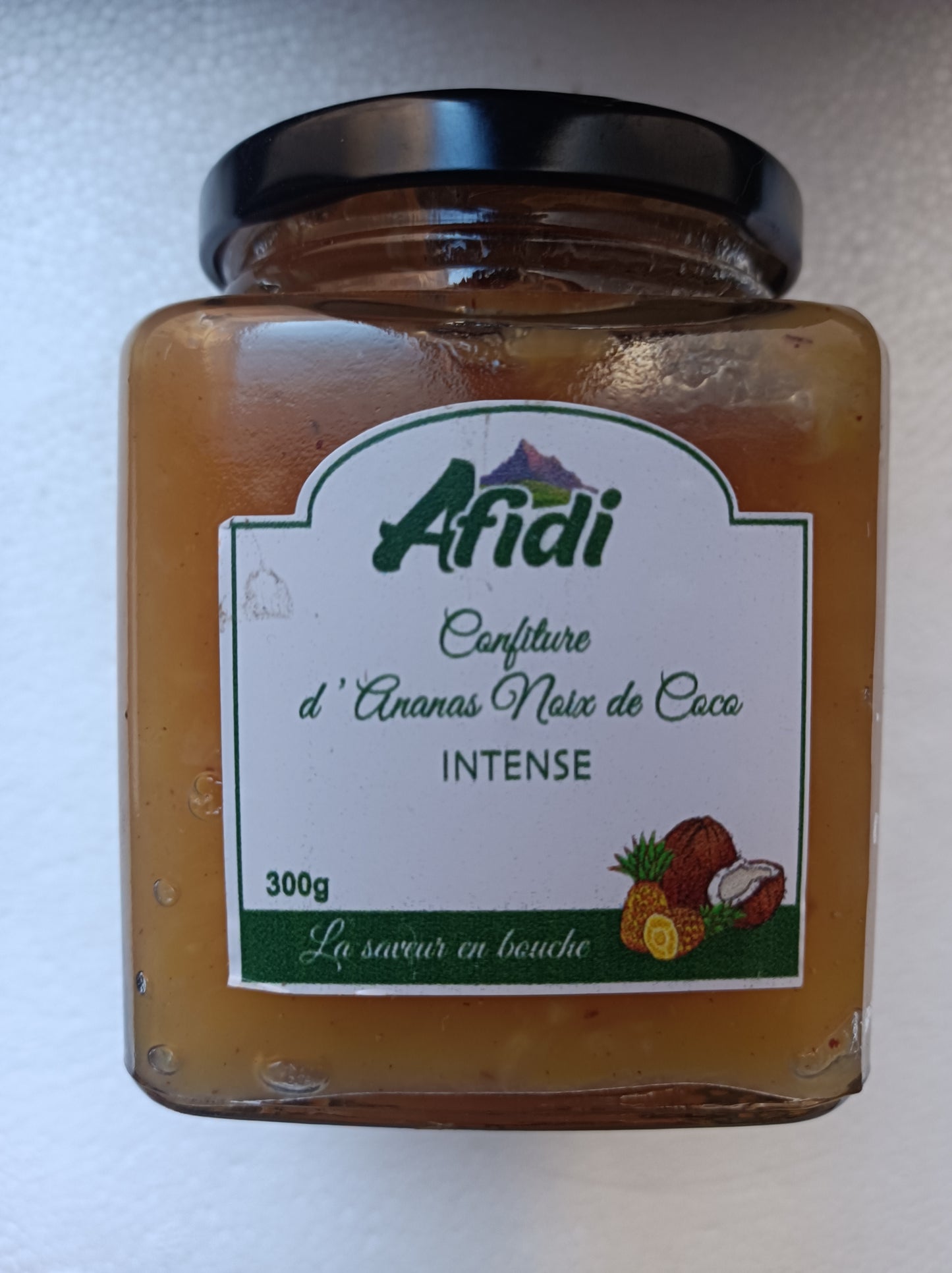 Confiture d'Ananas-Noix de coco 300g net INTENSE AFIDI