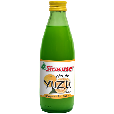 Jus de yuzu lot de 2 bouteilles verre de 25 cl Siracuse