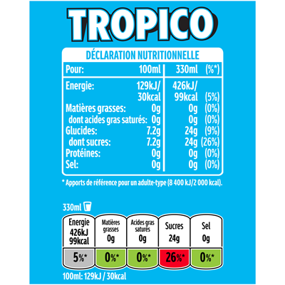 L'Original lot de 24 boites de 33cl Tropico