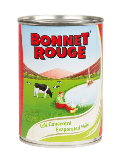 Lait concentré non sucré 24 boîtes de 410g Bonnet Rouge