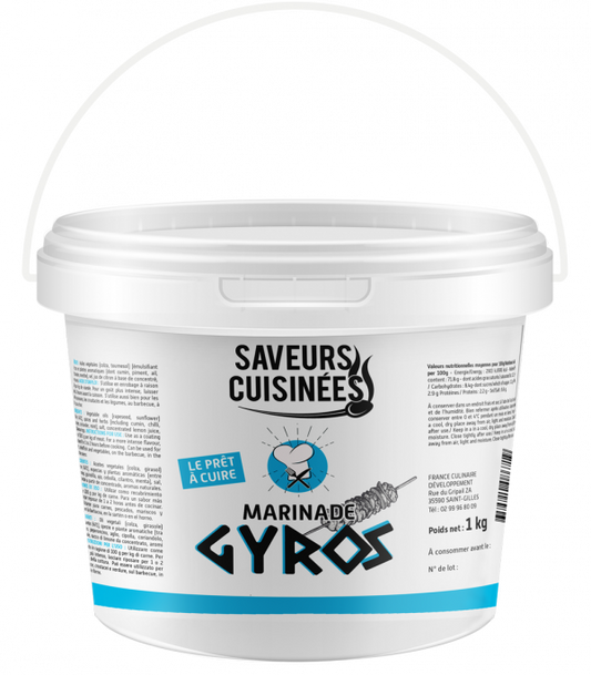 Marinade pour Gyros sceau 1kg Saveurs cuisinées