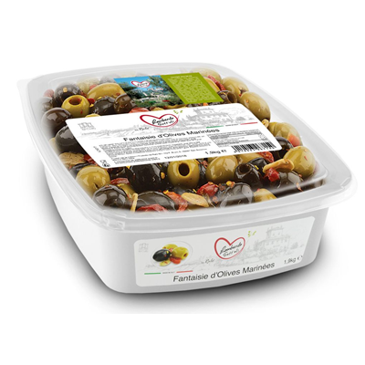 Mélange d'olives marinées lot de 3 barquettes  de 1.9 kg Lombardo Sott'Oli