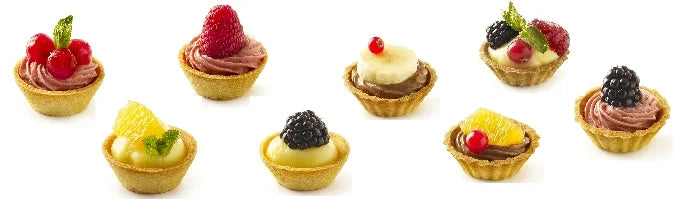 Fonds de tartelette sablé précuits 4.5 cm Barquette de 120 pièces ASTRIA