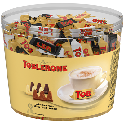 Mini chocolat au lait, blanc et noir 113 pièces 904g TOBLERONE