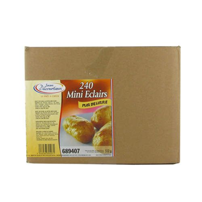 Mini éclairs D6 pur beurre à garnir 240 pièces soit 552g Jean Ducourtieux