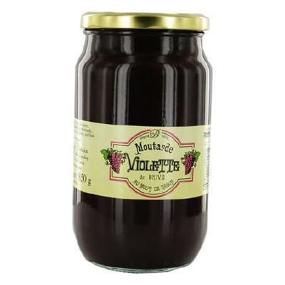 Moutarde à la violette lot de 2 bocaux de 850g Denoix