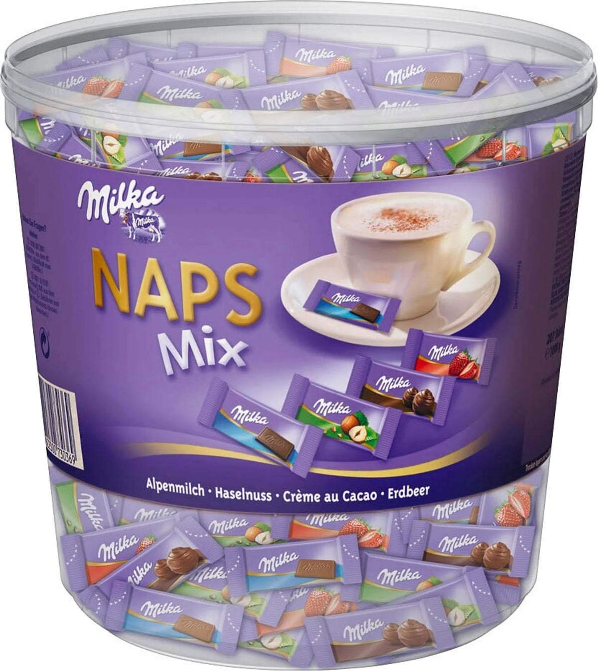 Naps Mix seau de 207 pièces 1 kg MILKA