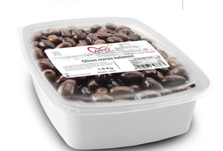 Olives dénoyautées Kalamon barquette 1.9 kg Lombardo Sott'Oli