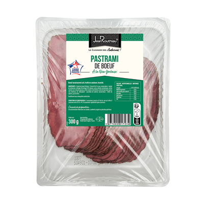Pastrami de bœuf VBF à la New Yorkaise lot de 3 barquettes de 300g Jean Routhiau