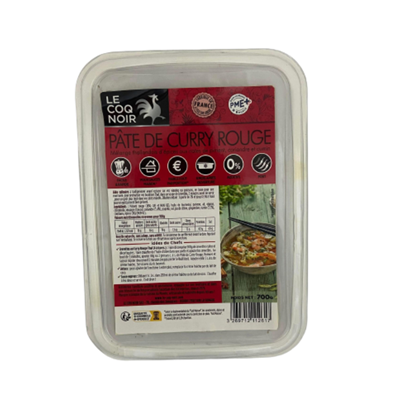 Pâte de Curry Rouge lot de 6 barquettes de 700g Le Coq Noir