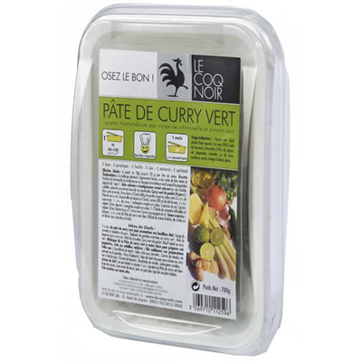 Pâte de Curry Vert lot de 6 barquettes de 700g Le Coq Noir