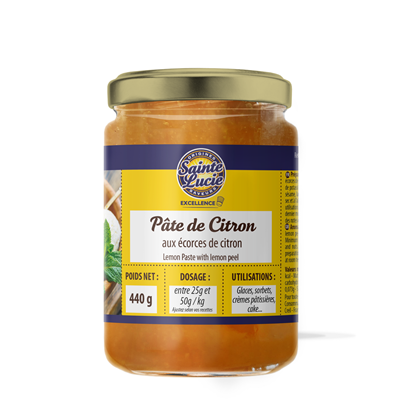 Pâte de citron aux écorces de citron lot de 2 pots 440g SAINTE LUCIE