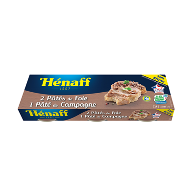 Pâté de foie 1/10 lot de 3 boîtes HENAFF