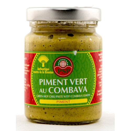 Pâte de piment vert au Combava lot de 4 pots de 90g PSP
