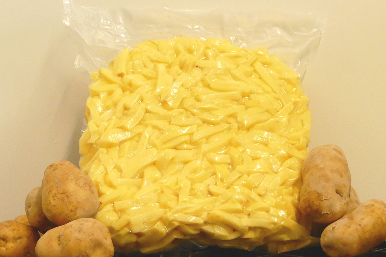 Frites fraîches crues sans peau sous vide 10 kg