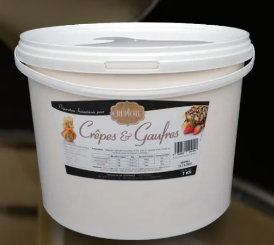 Préparation instantanée pour crêpes & gaufres sceau de 7kg CREPIOTE