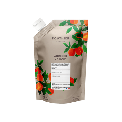 Purée d'abricot lot de 3 poches souples de 1 kg Ponthier
