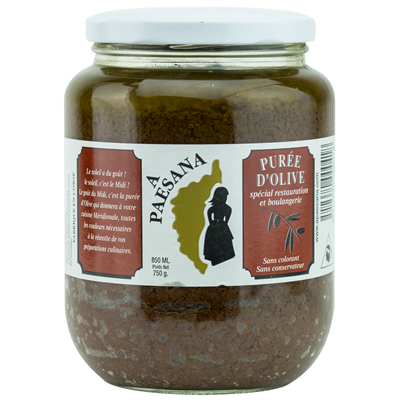 Purée d'olives noires lot de 4 pots de 750g A. Paesana