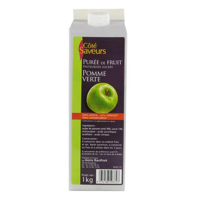 Purée de Pomme verte lot de 2 briques de 1 L Côté Saveurs