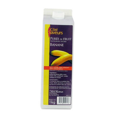 Purée de banane lot de 2 briques de 1 L Côté Saveurs