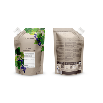 Purée de cassis lot de 3 poches souples de1 kg Ponthier