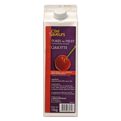 Purée de griotte lot de 2 briques de 1 L Côté Saveurs