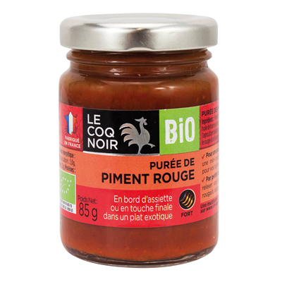 Bio Purée de piment rouge BIO lot de 2 x 85g Le Coq Noir