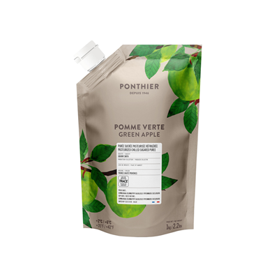 Purée de pomme verte lot de 3 poches souples de 1 kg Ponthier
