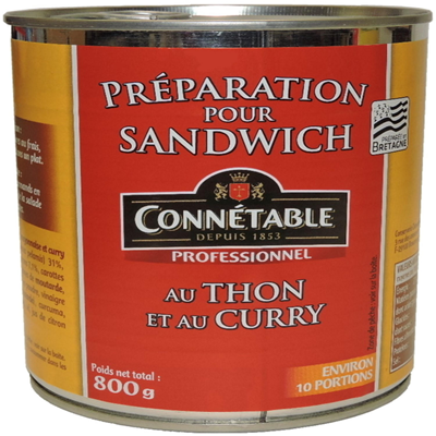 Rillette de thon au curry 800g Connétable