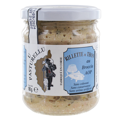 Rillettes de Thon au Brocciu AOP lot de 12 pots de 180g A. Paesana