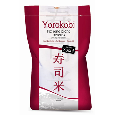 Riz rond blanc pour sushi 10kg Yorokobi