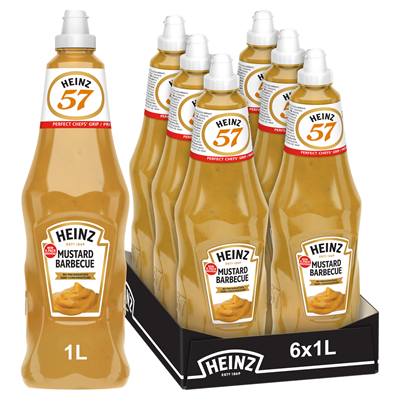 Sauce Moutarde Barbecue lot de 6 flacons souples de 1 L HEINZ