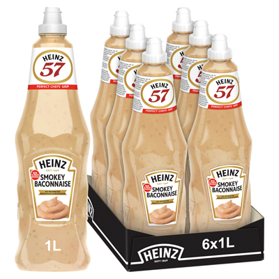 Sauce Smockey Baconnaise lot de 6 flacons souples de 1 L Heinz