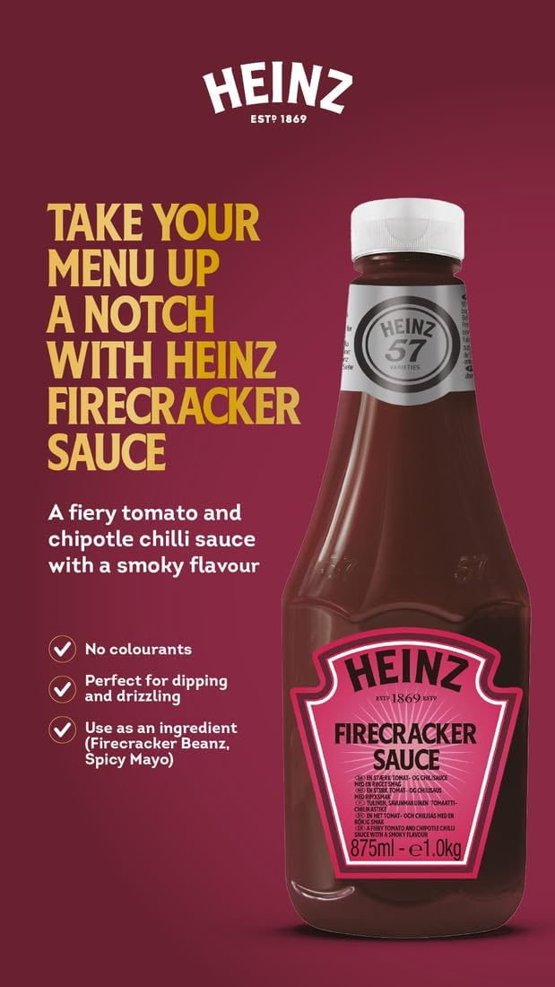 Sauce firecracker lot de 6 flacons de 875ml Heinz
