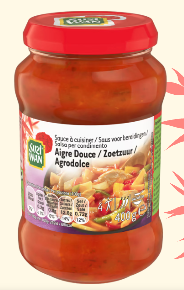 Sauce aigre douce lot de 4 pots de 400g Suzi Wan