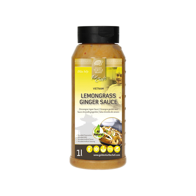 Sauce citronnelle gingembre lot de 6 flacons de 1 L Golden Turtle For Chefs
