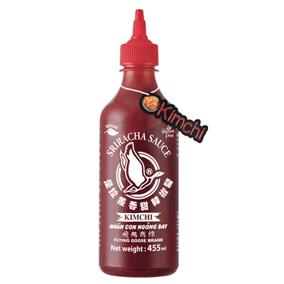 Sauce piment Srirahca Kimchi lot de 2 bouteilles de 455 ml Flying Goose