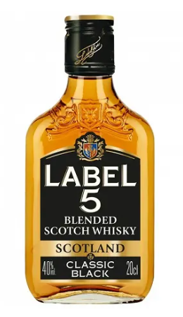 Scotch whisky flask 20cl 40% vol Label 5