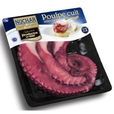 Tentacule de poulpe cuit lot de 4 barquettes de 500g NUCHAR